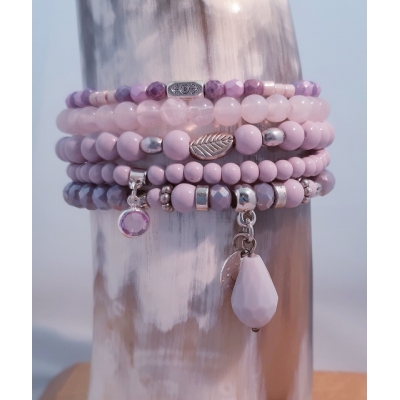 armbanden set in lila en zacht paars armbanden set in lila en zacht paars